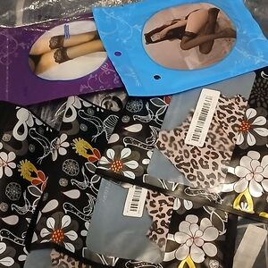 Assorted Patterned Tights and Stockings